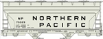 Accurail 2206 HO ACF 2-Bay Covered Hopper Kit Northern Pacific #75029