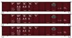 Accurail 37784 HO 50-Ton Offset-Side 2-Bay Hopper 3-Pack Kit Pittsburgh McKeesport & Youghiogheny