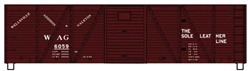 Accurail 81601 HO 40' 6-Panel Single-Sheathed Wood Boxcar w/Steel Doors & Ends Kit Wellsville, Addison & Galeton #6059 