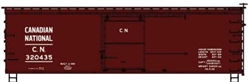 Accurail 81691 HO 36' Double-Sheathed Boxcar Kit Canadian National