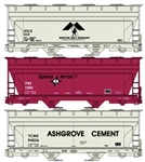 Accurail 8171 HO 2-Bay Covered Hopper Private 3/ Morton Oglebay Ashgrove Kit