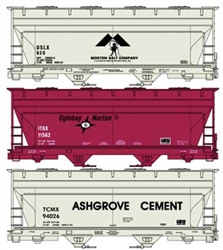 Accurail 8171 HO 2-Bay Covered Hopper Private 3/ Morton Oglebay Ashgrove Kit