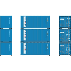 Athearn 2229 HO ATH 20' Corrugated Containers TLNU #2004267/2002710/2004098 (3)