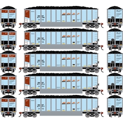 ATH-2306 Athearn N Bethgon Coalporter w/Coal Load BNSF #671160/671176/671186/671212/671317 (5)