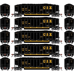 ATH-2308 Athearn N Bethgon Coalporter w/Coal Load CSXT #381125/381149/381227/381285/381344 (5)