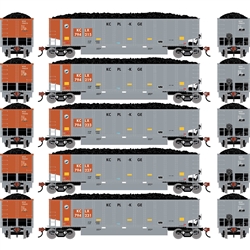 ATH-2317 Athearn N Bethgon Coalporter w/Coal Load KCLX #794215/794219/794223/794227/794231 (5)