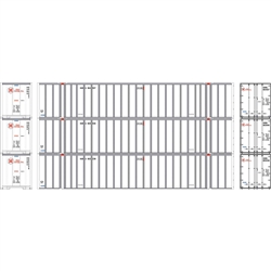 ATH-2337 Athearn N 53' Stoughton Container HUNU #663238/663946/664507 (3)