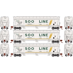 Athearn 12952 N ACF 4600 3-Bay Center Flow Hopper SOO (3)