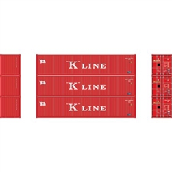 Athearn 17393 N 40' Corrugated Low-Cube Container K Line # 2 (3)