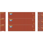 Athearn 27044 HO 40' Corrugated High Cube Container Touax/MOL #1 (3)