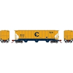 Athearn 27404 N PS 4427 Covered Hopper Chessie B&O #602901