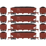 Athearn 28565 N 40' Offset Coal Hopper w/Load Santa Fe ATSF #1 (4)