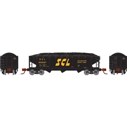 Athearn 28576 N 40' Offset Coal Hopper w/Load Seaboard Coast Line SCL #160587