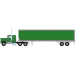 Athearn 41088 HO Kenworth Tractor & Trailer Green