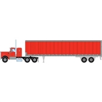 Athearn 41089 HO Kenworth Tractor & Trailer Red