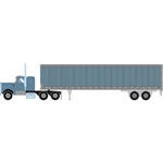 Athearn 41090 HO Kenworth Tractor & Trailer Blue-Metallic