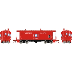 Athearn G78400 HO Bay Window Caboose w/Lights/Sound Western Pacific #485