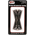 Atlas 172 HO Custom-Line Crossing Code 100 25-Degree 4-1/2" Ties