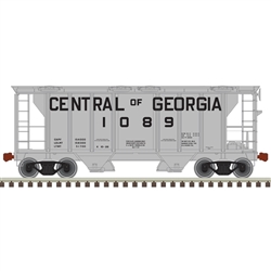 Atlas 20006557 HO PS-2 2-Bay Covered Hopper Central of Georgia 1089