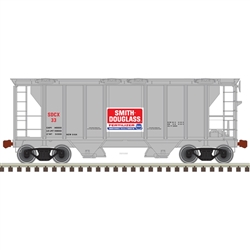 Atlas 20006559 HO PS-2 2-Bay Covered Hopper Smith Douglass SDCX 32