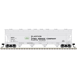 Atlas 20007372 HO ACF 5250 Covered Hopper Plus Cities Service Company #54876