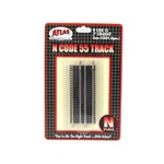 Atlas 2004 N Code 55 Track w/Nickel-Silver Rail & Brown Ties Straight 3" Pkg 6