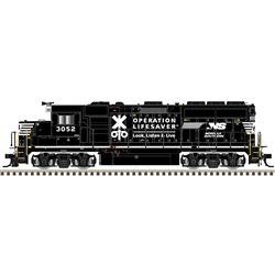 Atlas 40004746 N EMD GP40-2 w/ Dynamic Brakes LokSound and DCC Norfolk Southern 3045 Operation Lifesaver