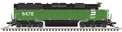 Atlas 40005562 N EMD SD45 Low Nose Standard DC Burlington Northern #6478