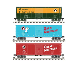 Atlas 50006404 N USRA Steel Rebuilt 40' Boxcar 3-Pack Great Northern #27023 2511 34000