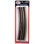 Atlas 536 HO Code 83 Curved Snap Track 24" Radius w/Brown Ties Pkg 6 