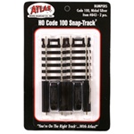 Atlas 843 HO Bumper Code 100 Nickel-Silver Rail Black Ties