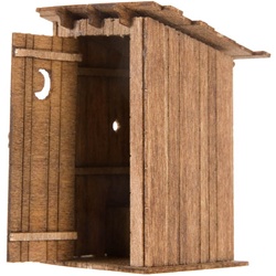 Atlas 4001002 O Outhouse Kit Laser-Cut Wood