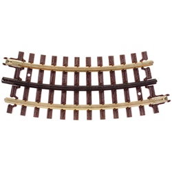 Atlas 6044 O 21st Century Track System Nickel Rail w/Brown Ties 3-Rail 27 Half Curved Section