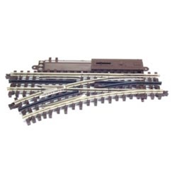 Atlas 6075 O 21st Century Track System Nickel Rail w/Brown Ties 3-Rail O36 Left Hand Remote Custom Switch