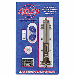 Atlas 6099 O 21st Century Track System Nickel Rail w/Brown Ties 3-Rail Remote Switch Machine