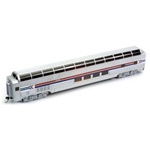 Bachmann 13005 HO Budd 85' Full-Length Dome w/Lights Silver Series Amtrak Phase I