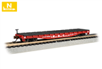 Bachmann 17351 N 52' Steel Flatcar Santa Fe 90852