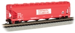 Bachmann N 17562 Canadian Cylindrical 4-Bay Grain Hopper Continental Polymers 3000