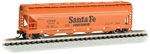 Bachmann N 17564 Canadian Cylindrical 4-Bay Grain Hopper Santa Fe 101414