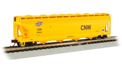 Bachmann 17567 N ACF 56' 4-Bay Center-Flow Hopper Chicago & North Western #49043 Late Scheme Large CNW