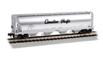 Bachmann 19165 N Canadian Cylindrical 4-Bay Grain Hopper Canadian Pacific #386538 Script Lettering