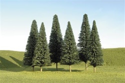 Bachmann 32101 N SceneScapes Layout-Ready Trees Pine Trees 3-4" Pkg 9