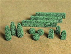 Bachmann 32504 HO Boxwood Plants Assorted Pkg 20