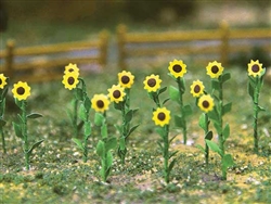 Bachmann 32506 HO Sunflowers 1" Tall Pkg 16