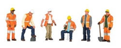 Bachmann 33156 O Maintenance Workers SceneScapes Pkg 6