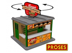 Bachmann 39122 O Burger Stand w/Rotating Sign