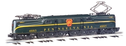 Bachmann 41852 O GG1 Electric Conventional 3-Rail w/True Blast Plus Sound Williams Pennsylvania #4885 Single-Stripe Brunswick Green