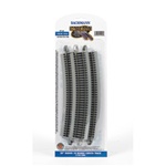 Bachmann 44506 HO Curved Track w/Nickel Rail & Roadbed E-Z Track 28" Radius Pkg 5