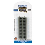 Bachmann 44811 N Straight Track w/Nickel Rail & Roadbed E-Z Track 5" Pkg 6