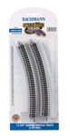 Bachmann 44852 N E-Z Track w/Nickel Rail & Roadbed 12-1/2" Radius Curve Pkg 6